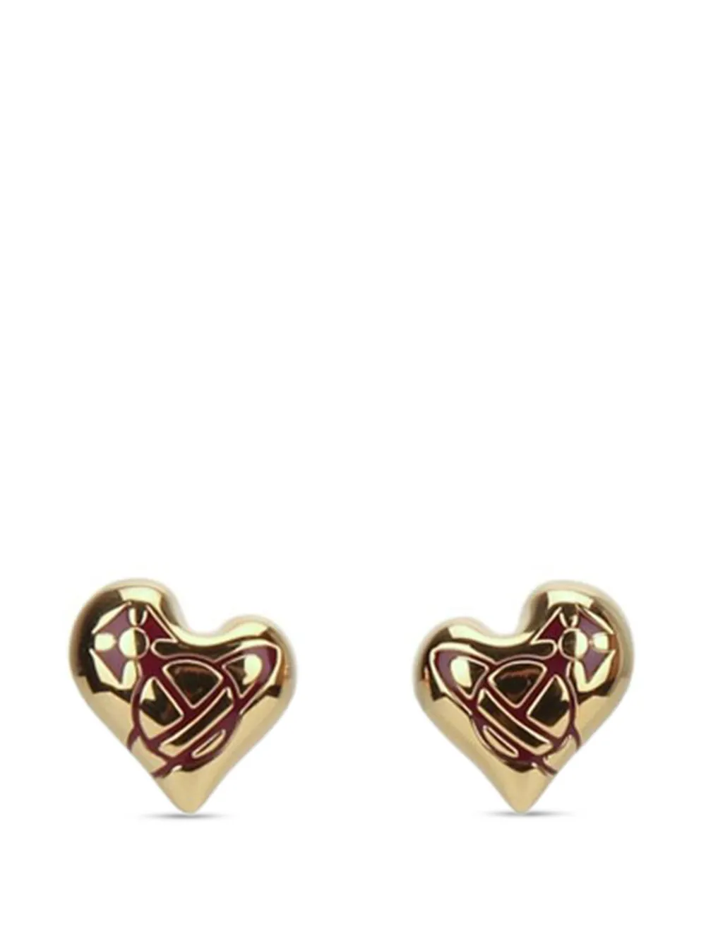 Vivienne Westwood Larissa Orb heart earrings - Oro
