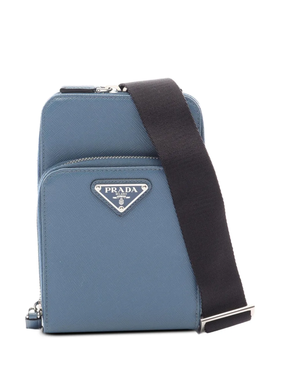 Prada Pre-Owned 2013-2026 Saffiano Smartphone Case crossbody bag - Blu