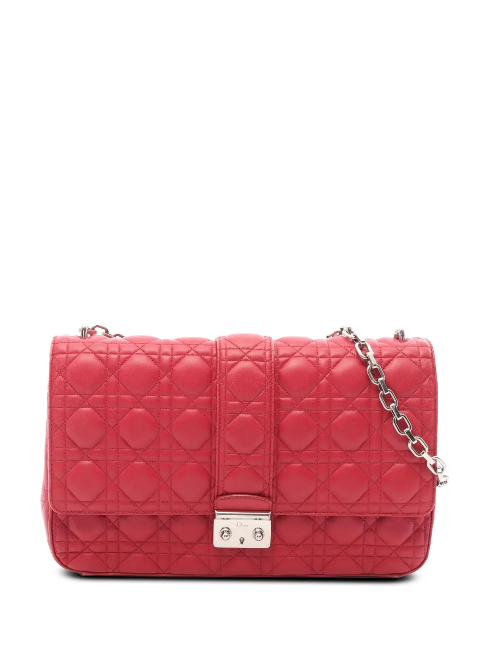 Christian Dior Pre-Owned 2010-2026 Medium Lambskin Cannage Miss Dior Flap shoulder bag - Rosa