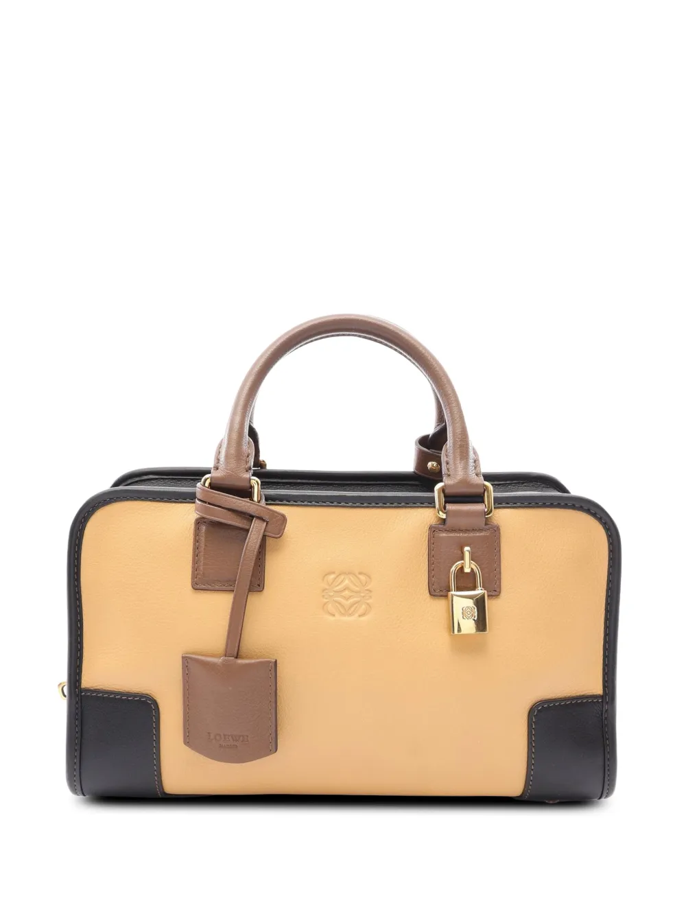 Loewe Pre-Owned 2010-2026 Tricolor Leather Amazona 28 handbag - Nude