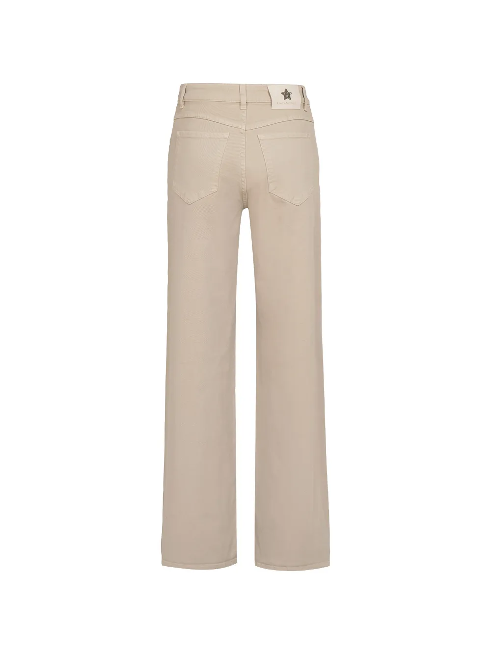 Lorena Antoniazzi straight-leg logo-patch jeans Beige