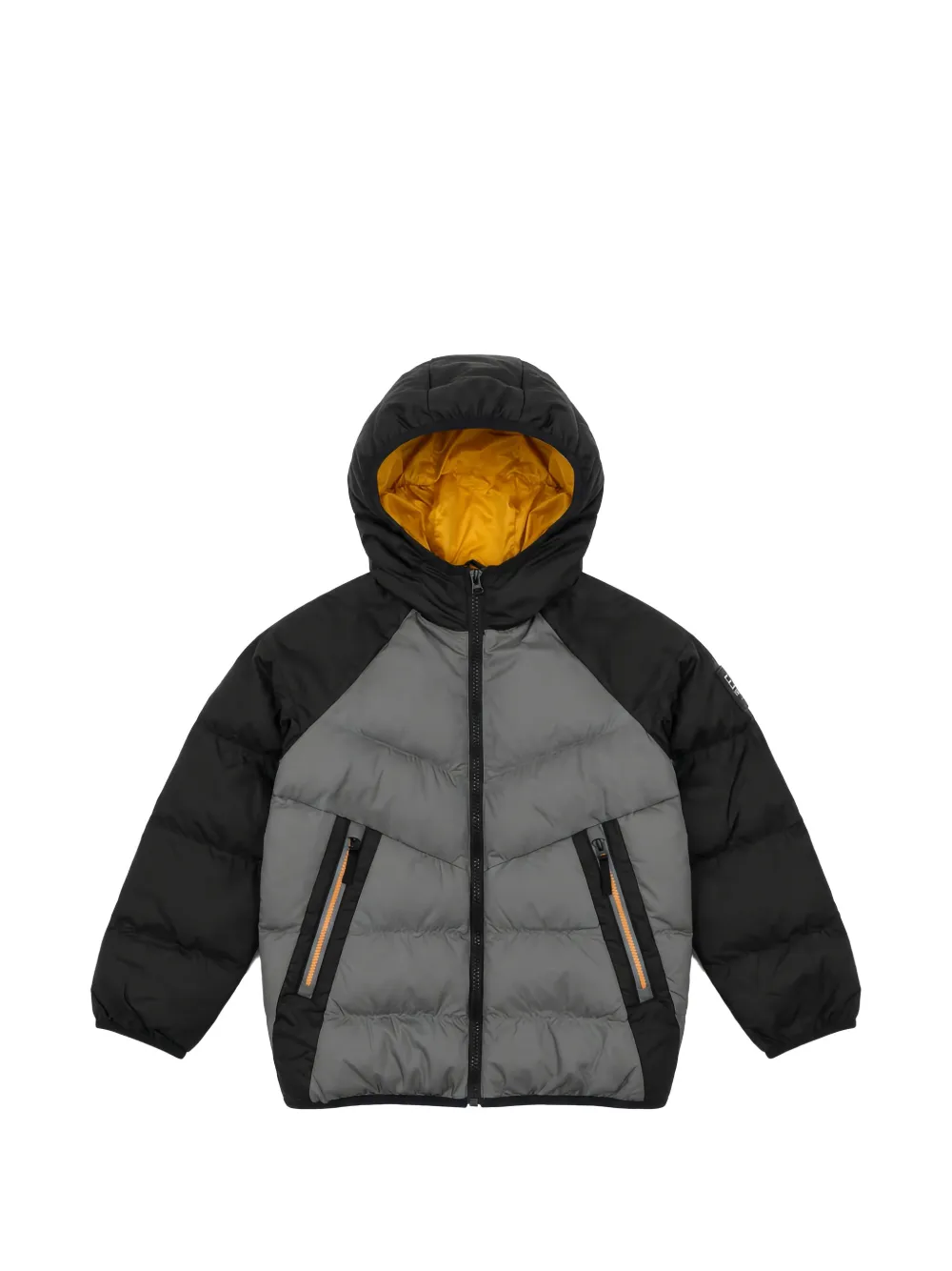 Ea7 Emporio Ar i quilted hooded jacket Zwart