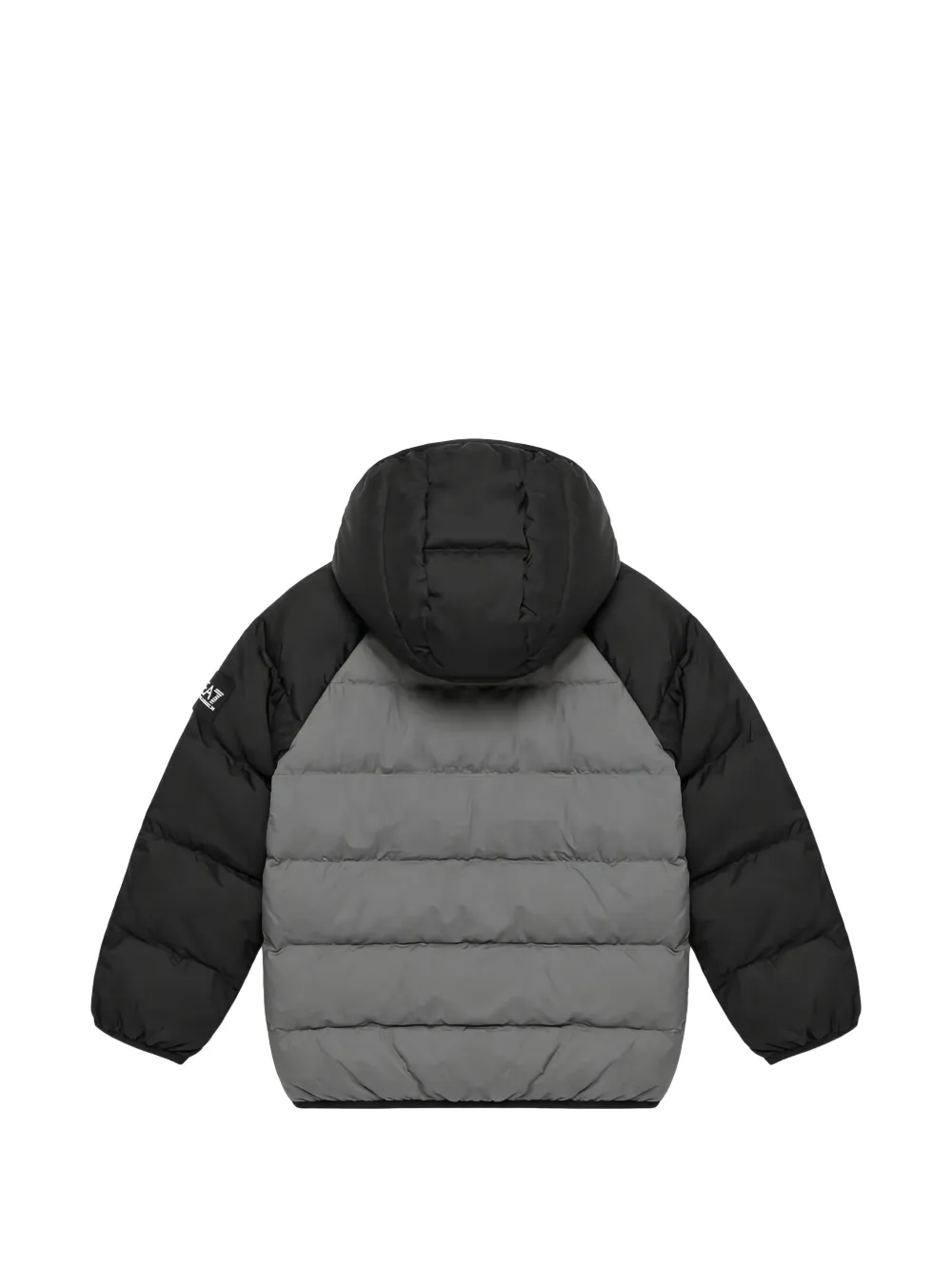 Ea7 Emporio Armani quilted hooded jacket Zwart