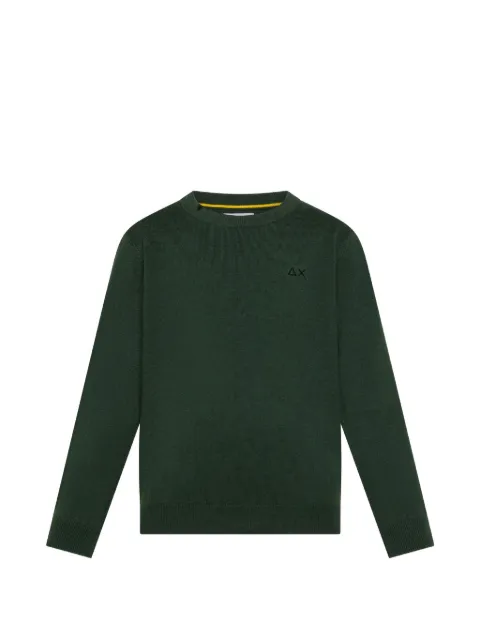 SUN68 KIDS logo-embroidered sweater
