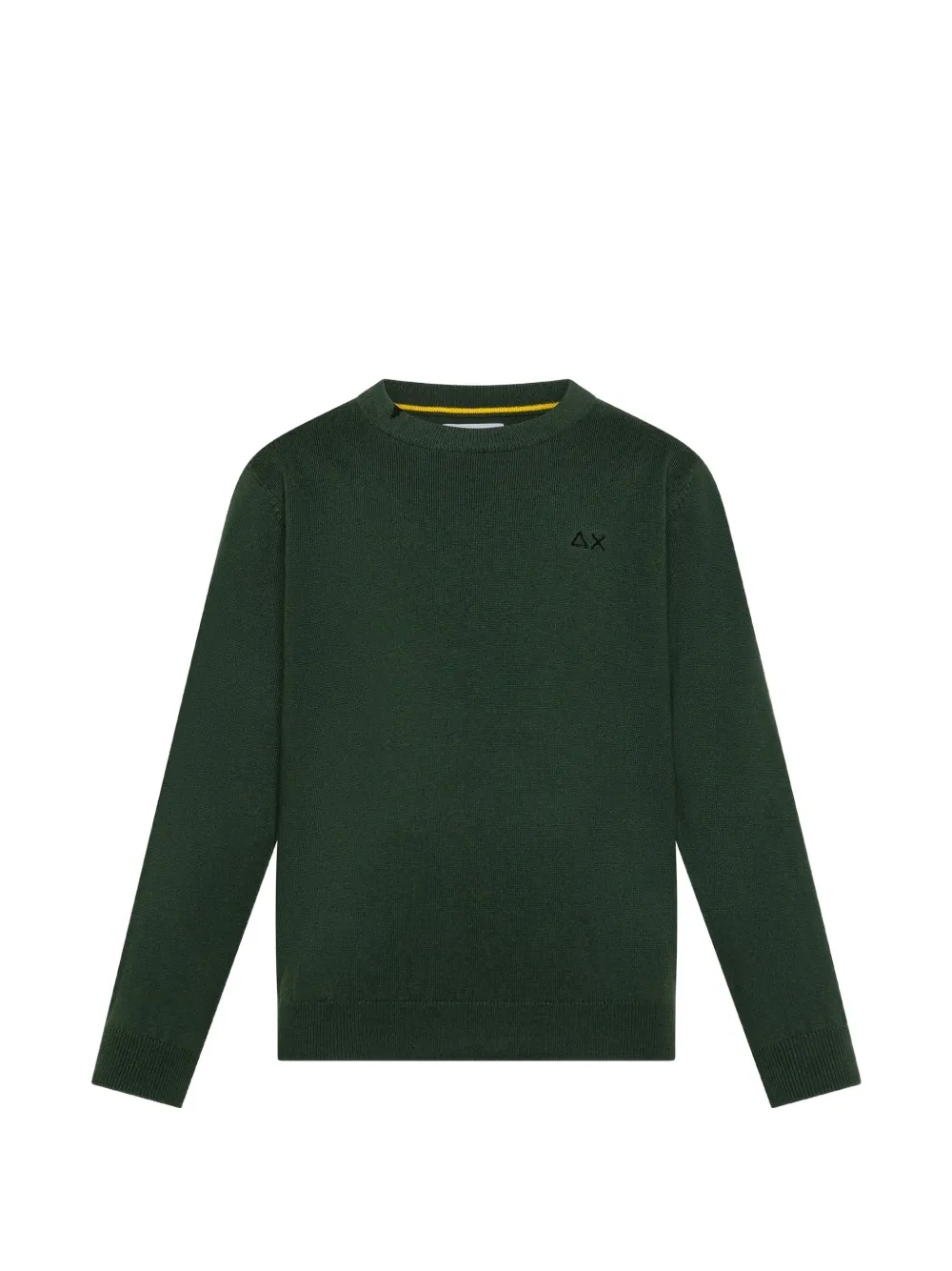 SUN68 KIDS logo-embroidered sweater Groen