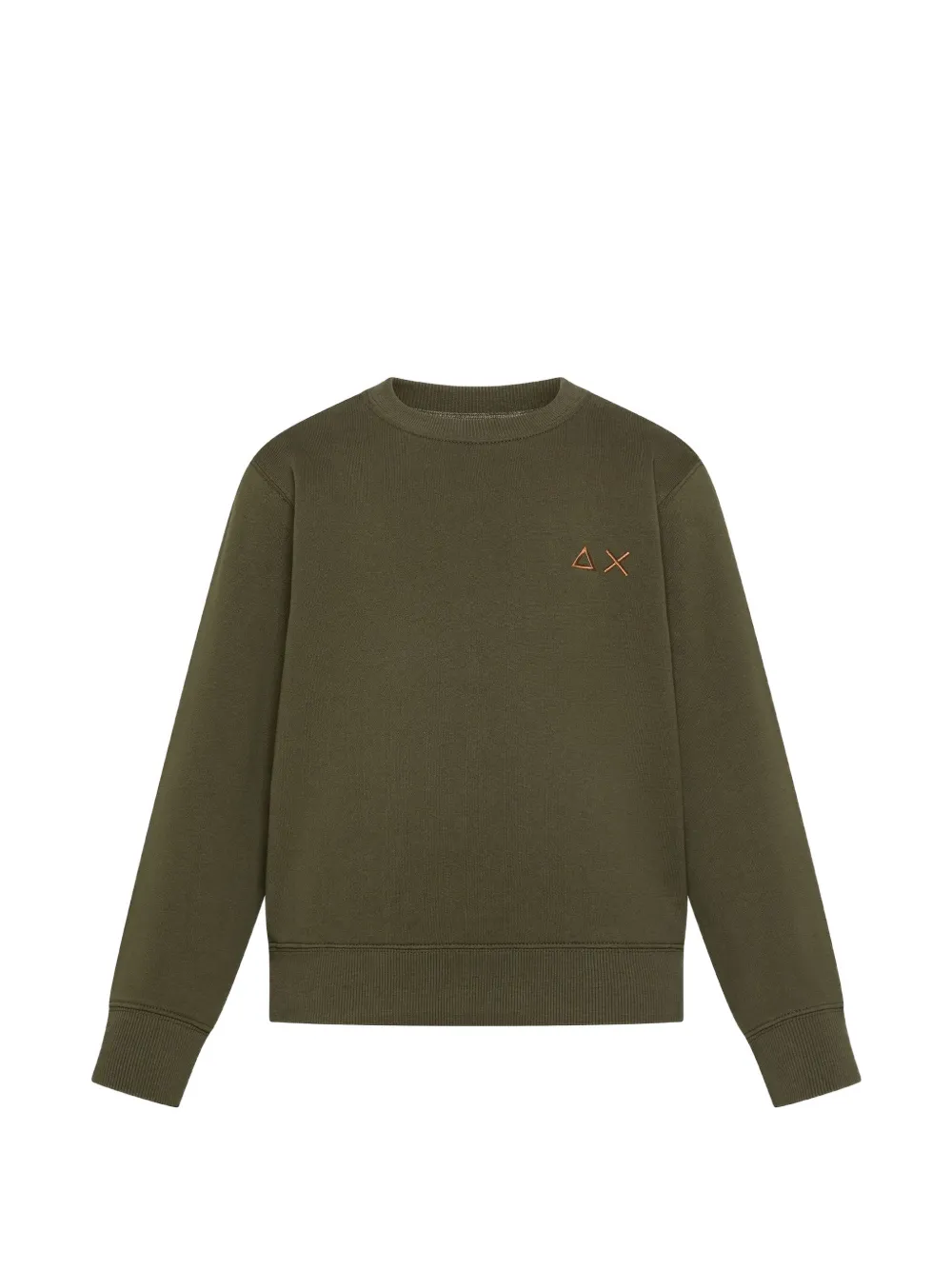 SUN68 KIDS logo-embroidered sweater Groen