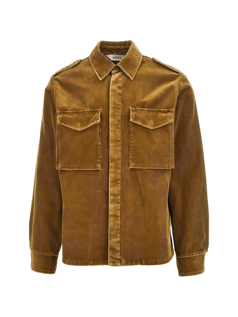 ASPESI corduroy pocket-detail shirt Bruin