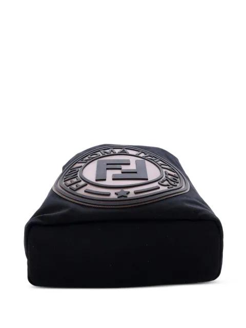 Fendi Pre-Owned FF Logo Stamp Buckle Canvas Large backpack