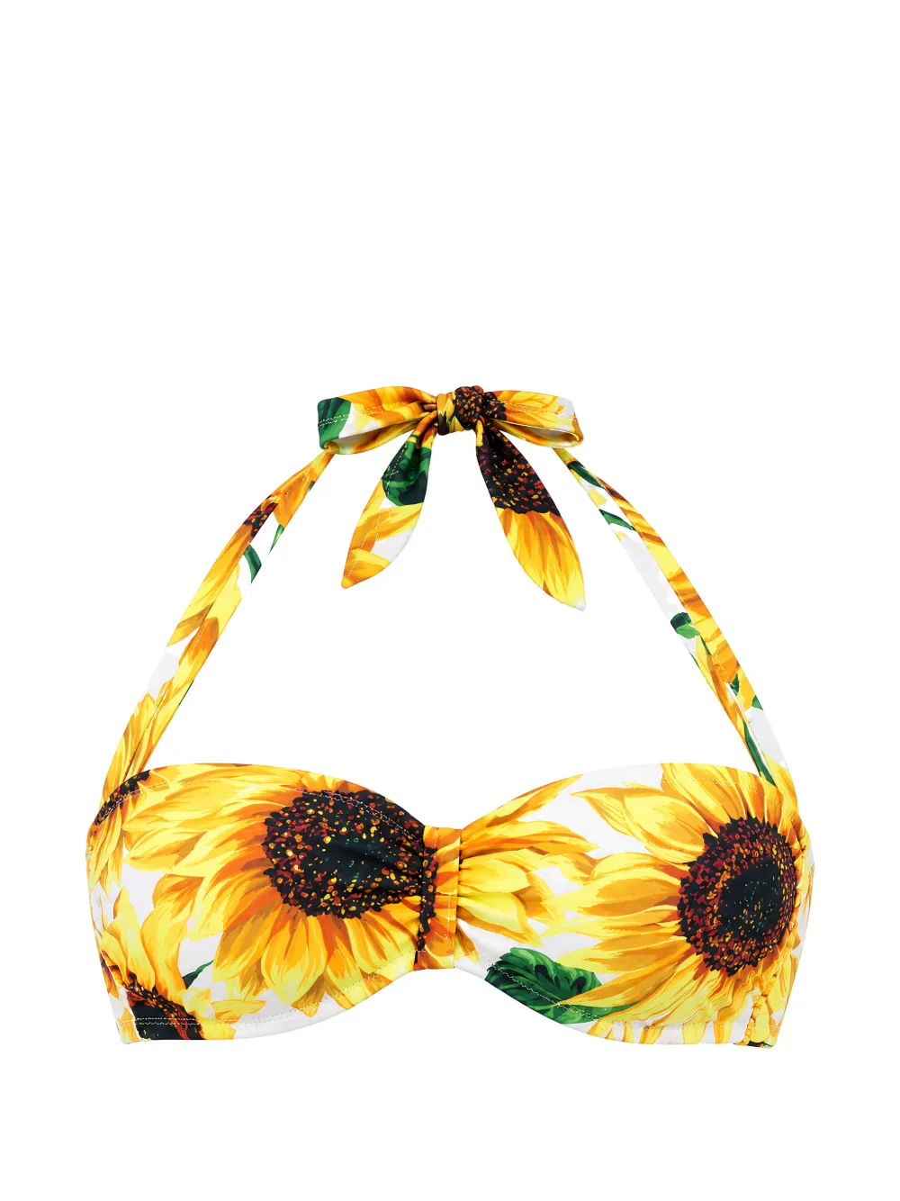 Dolce & Gabbana sunflower-print bikini top Wit