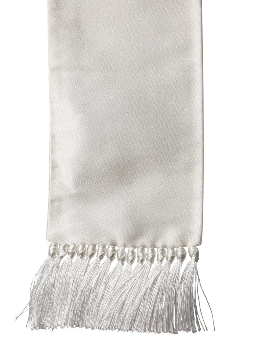 Dolce & Gabbana fringed silk scarf Beige
