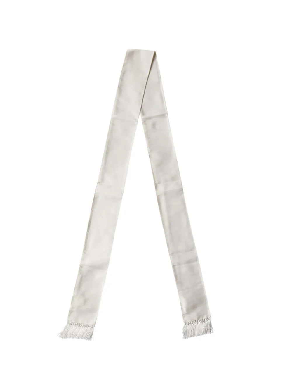 Dolce & Gabbana fringed silk scarf Beige