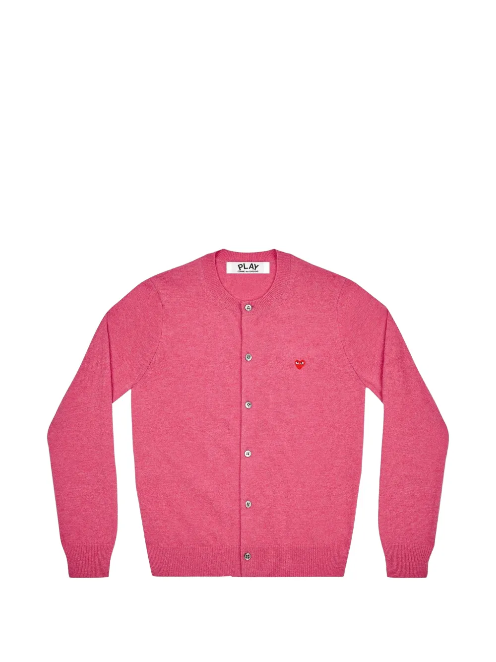 Comme Des Garçons heart-patch cardigan Roze