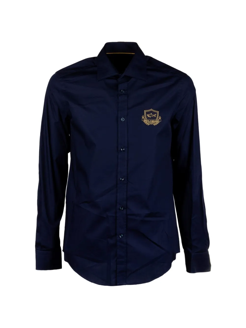 Paul & Shark logo-embroidered cotton shirt Blauw