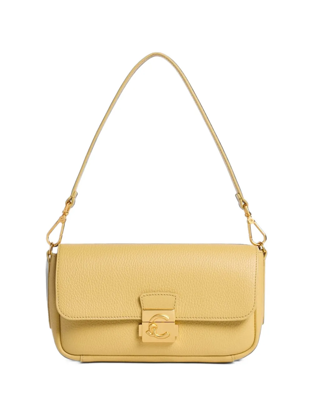 Coccinelle C-Me Lock Medium leather shoulder bag - Giallo
