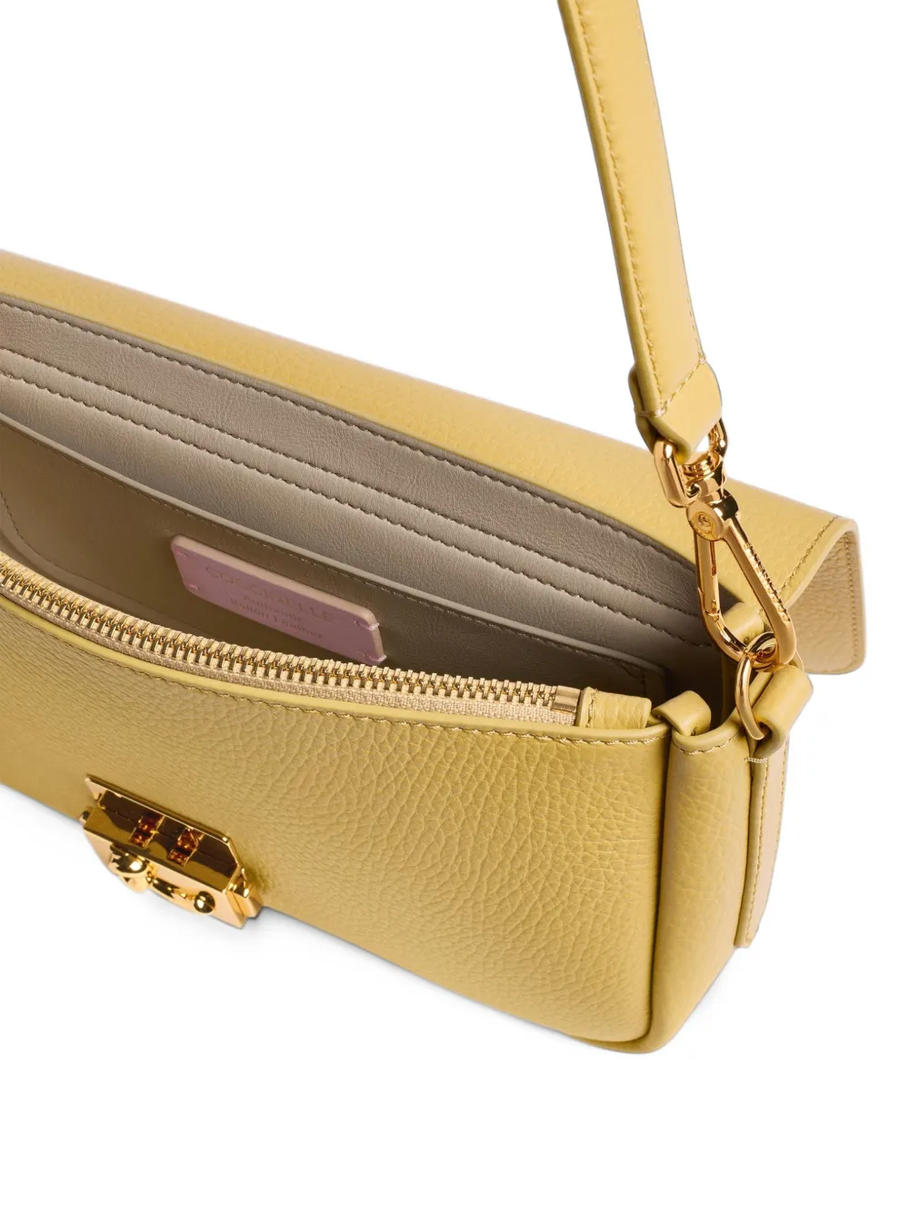 Coccinelle Medium C-Me Lock leren schoudertas Geel