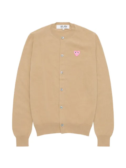 Comme Des Garçons Play heart-patch round-neck cardigan