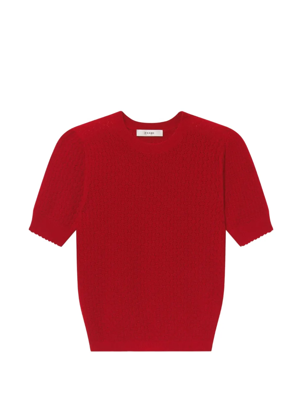 FRAME The Gathered Honeycomb sweater Rood
