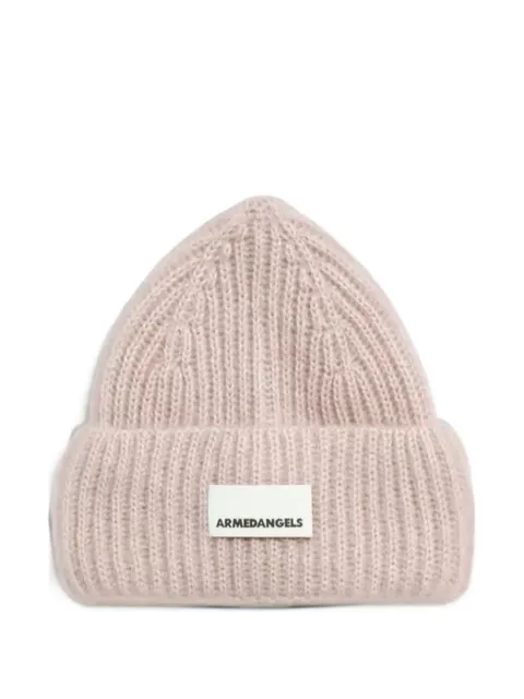 ARMEDANGELS logo-patch ribbed-knit beanie hat
