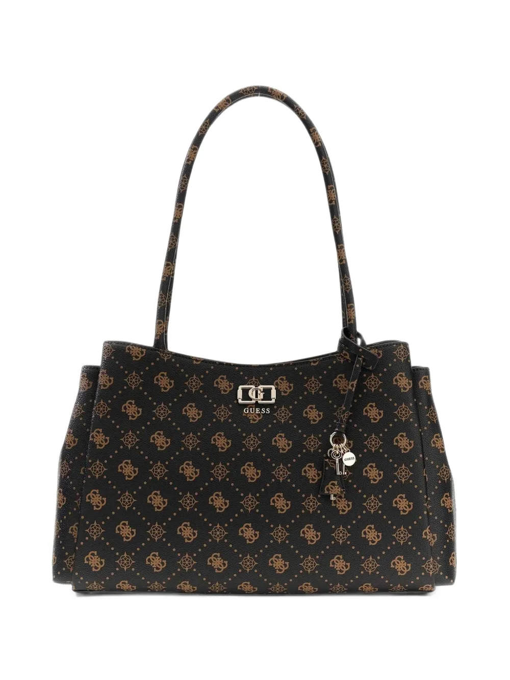 GUESS USA Emelie logo Girlfriend carryall brown bag - Schwarz
