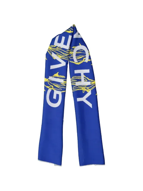 Givenchy logo-motif frayed scarf