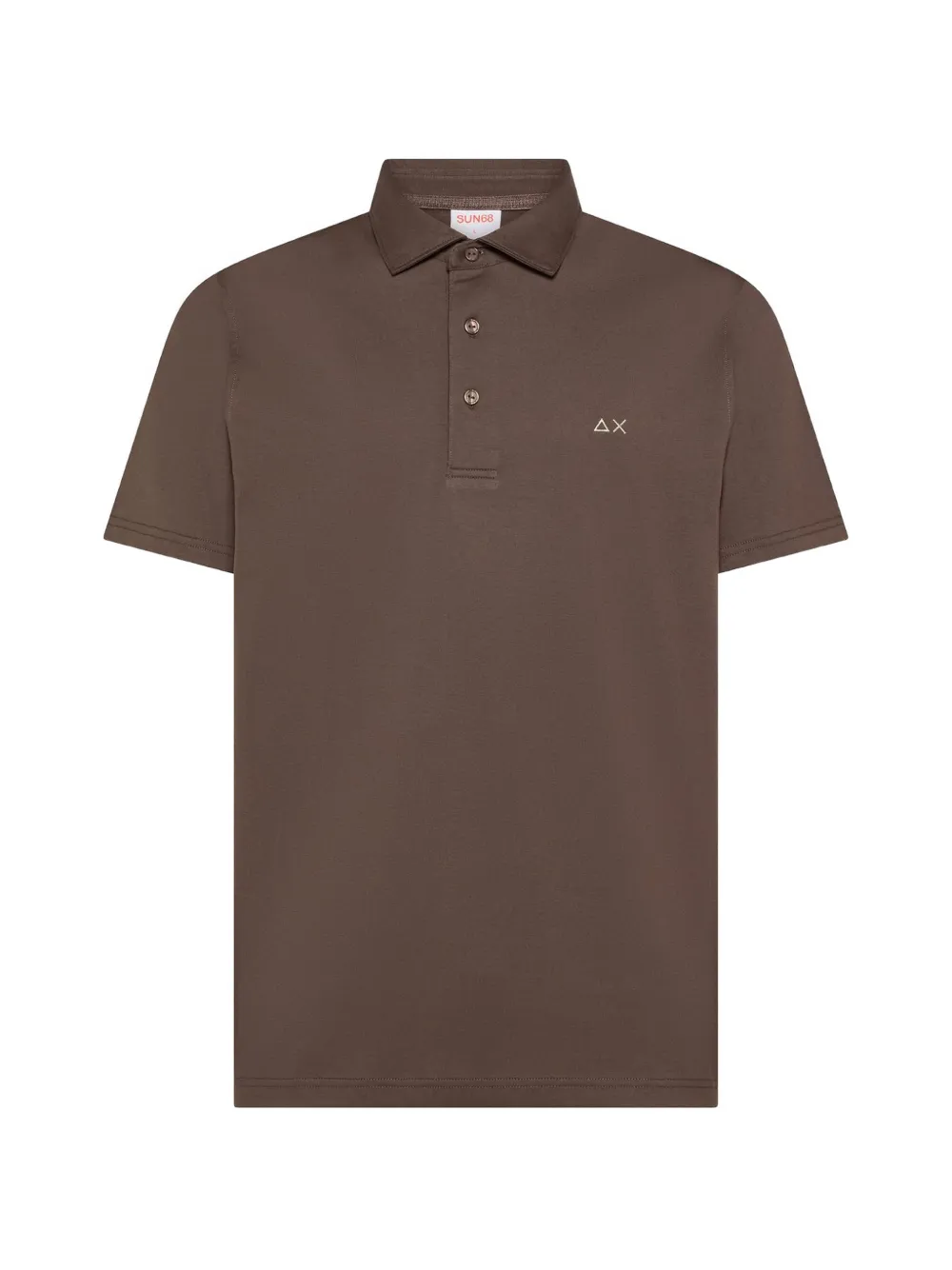 Sun68 logo-embroidered polo shirt Bruin