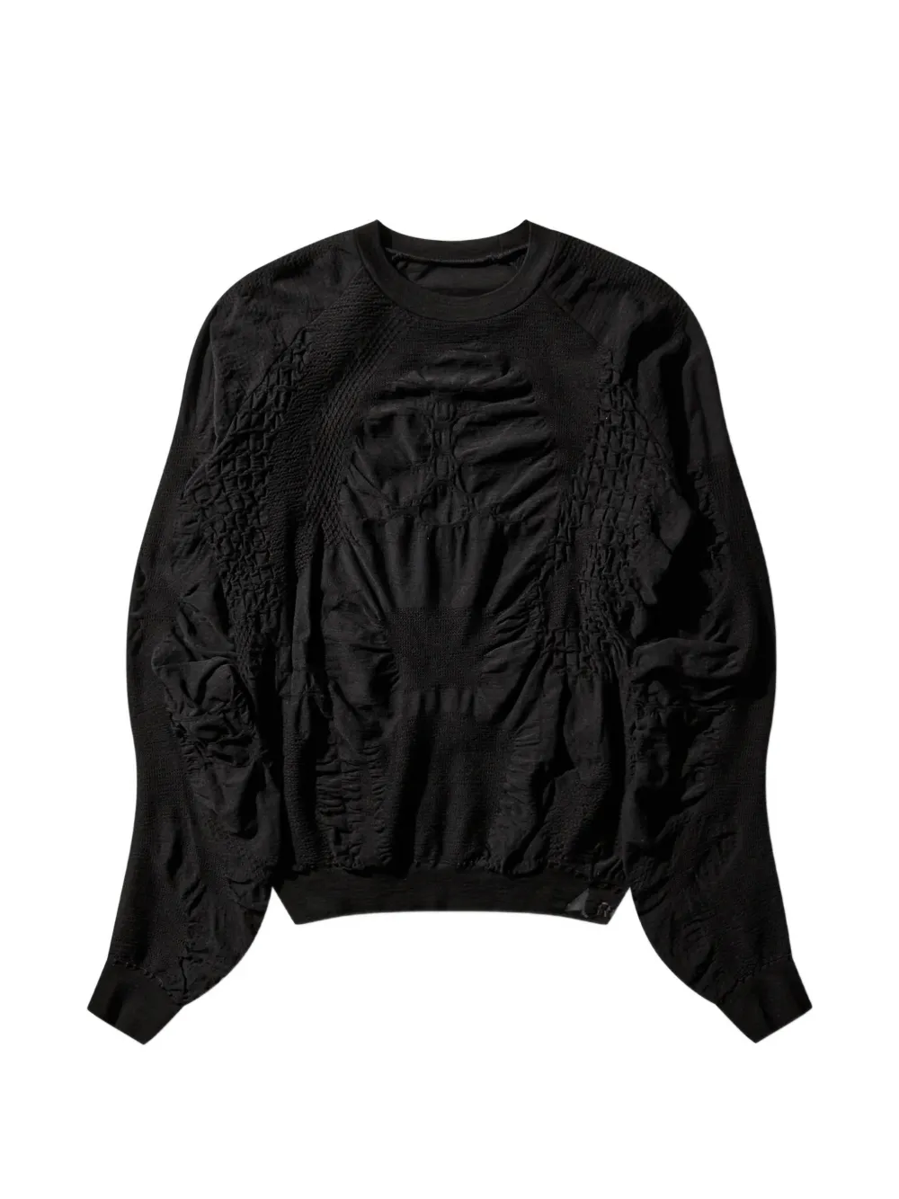 ROA distressed-effect long-sleeve sweatshirt - Schwarz