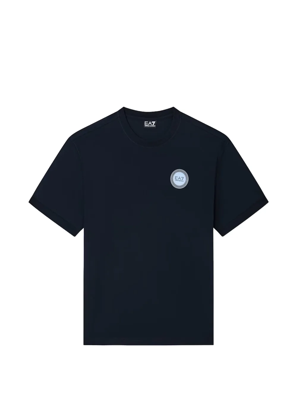 Ea7 Emporio Armani logo-patch T-shirt Blauw