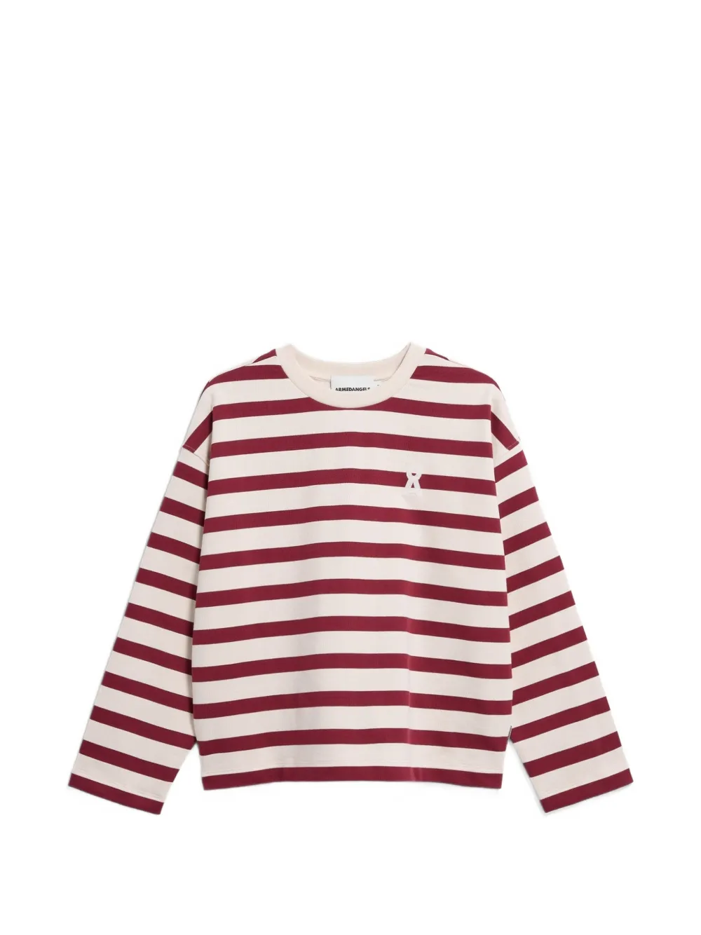 Armedangels Iconic Å Frankaa Striped Sweatshirt In Red