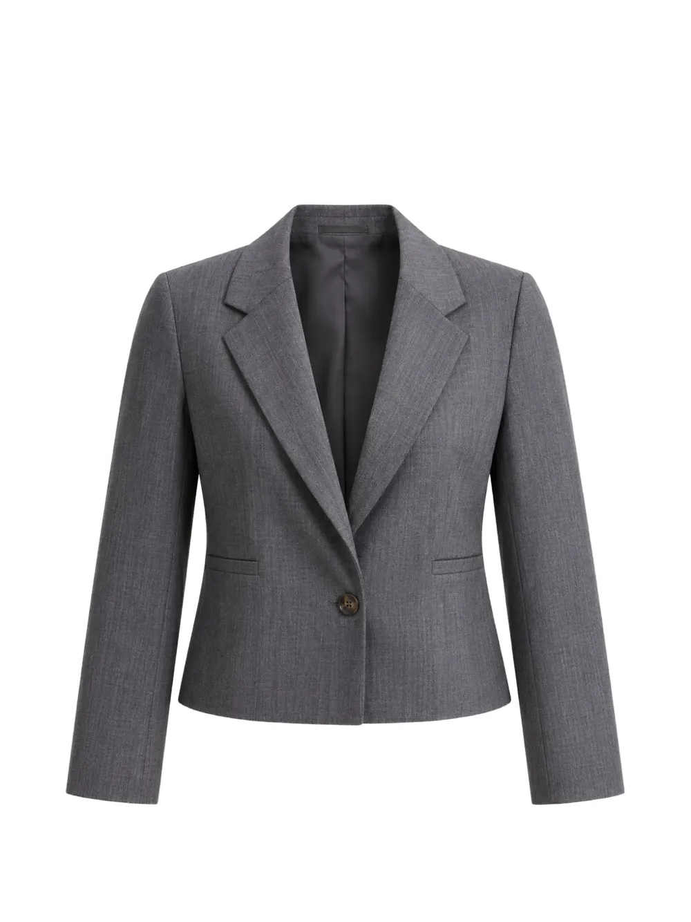 Marella single-breasted cropped blazer - Grau