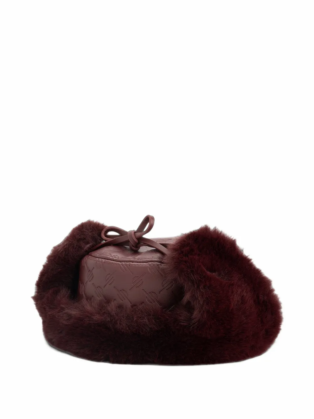 Daily Paper monogram-embossed chapka hat Rood