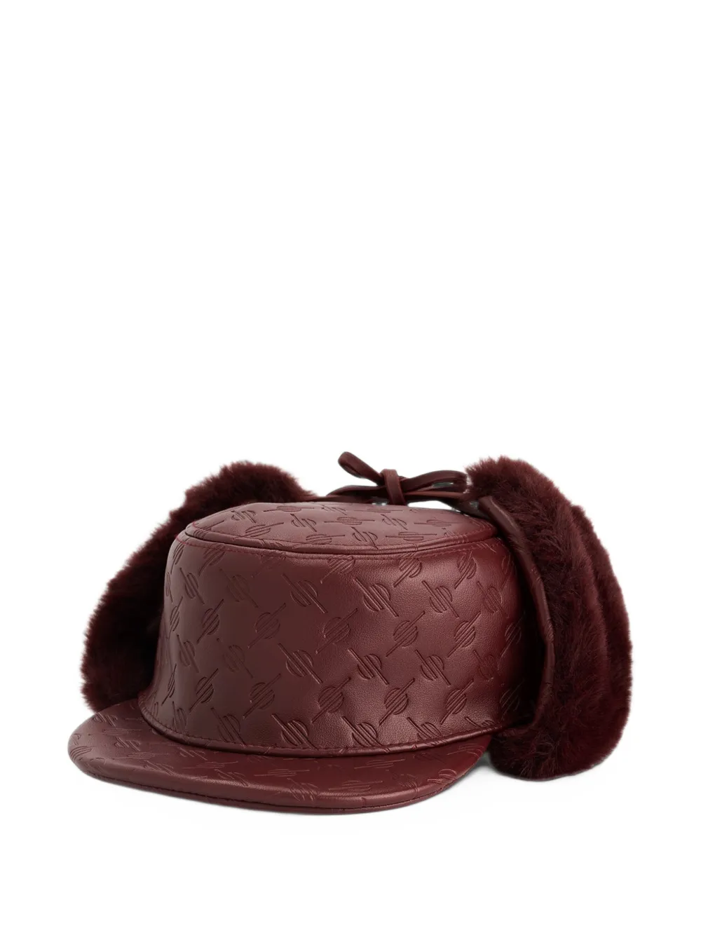 Daily Paper monogram-embossed chapka hat Rood