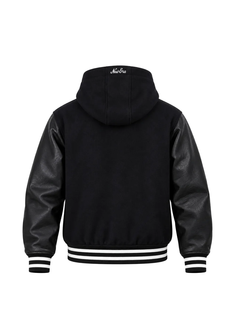 NEW ERA CAP Heritage hooded varsity jacket Zwart