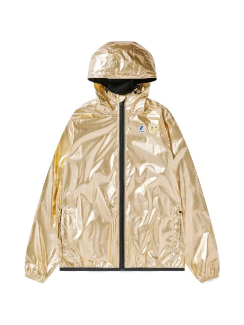 Comme Des Garçons Play x K-Way metallic logo-patch jacket
