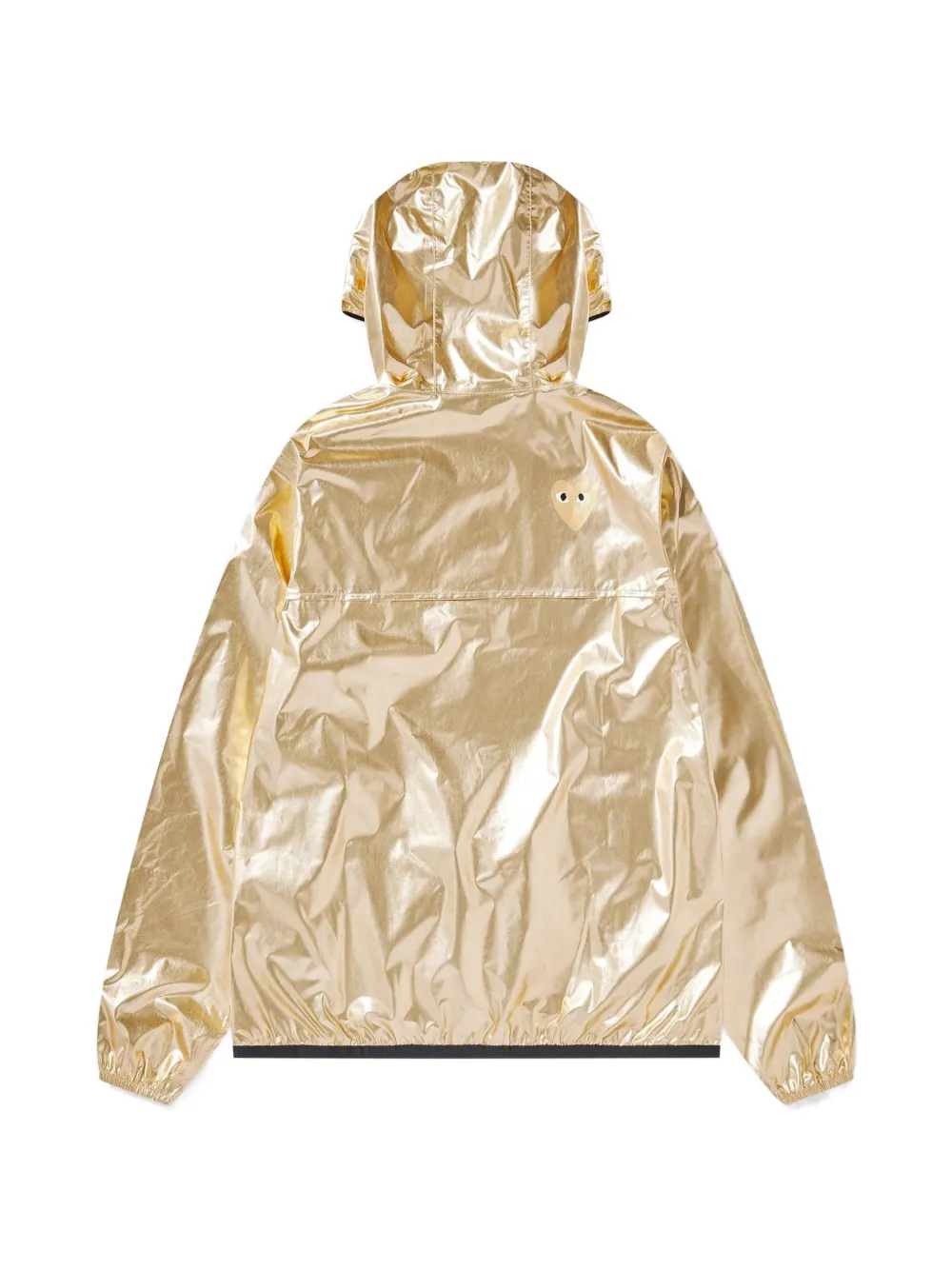 Comme Des Garçons Play x K-Way metallic logo-patch jacket Goud