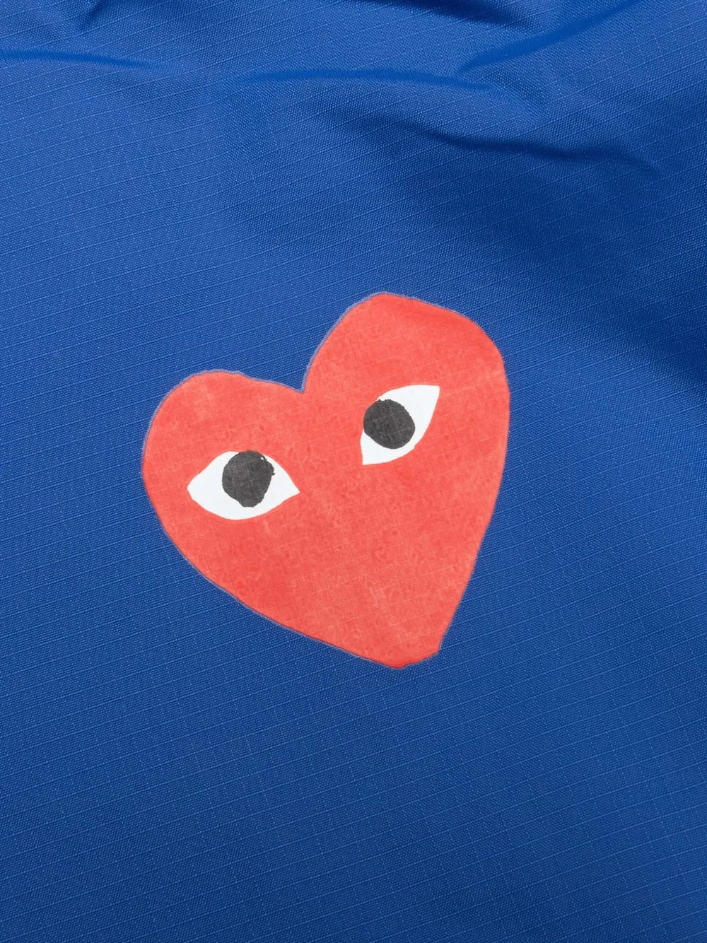 Comme Des Garçons Play Kids x K-Way Heart-patch half-zip hoodie Blauw