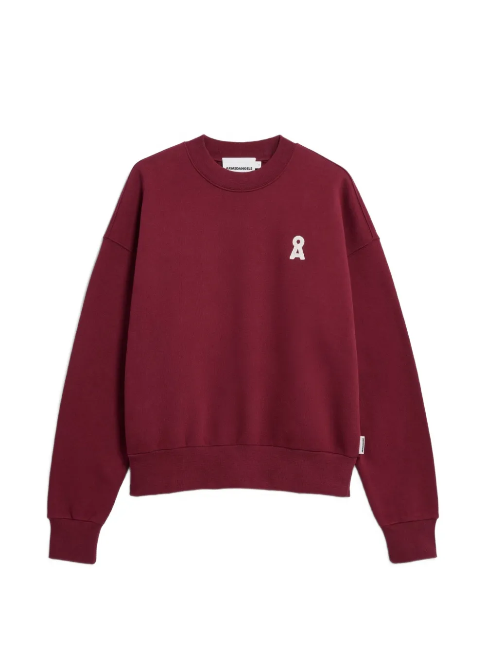 Armedangels Iconic Å Alizaa Logo-embroidered Sweatshirt In Burgundy