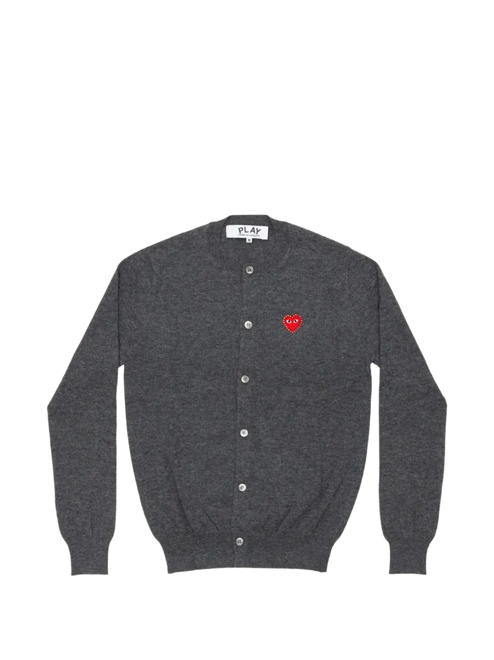 Comme Des Garçons Play rhinestone-embellished heart cardigan Grijs