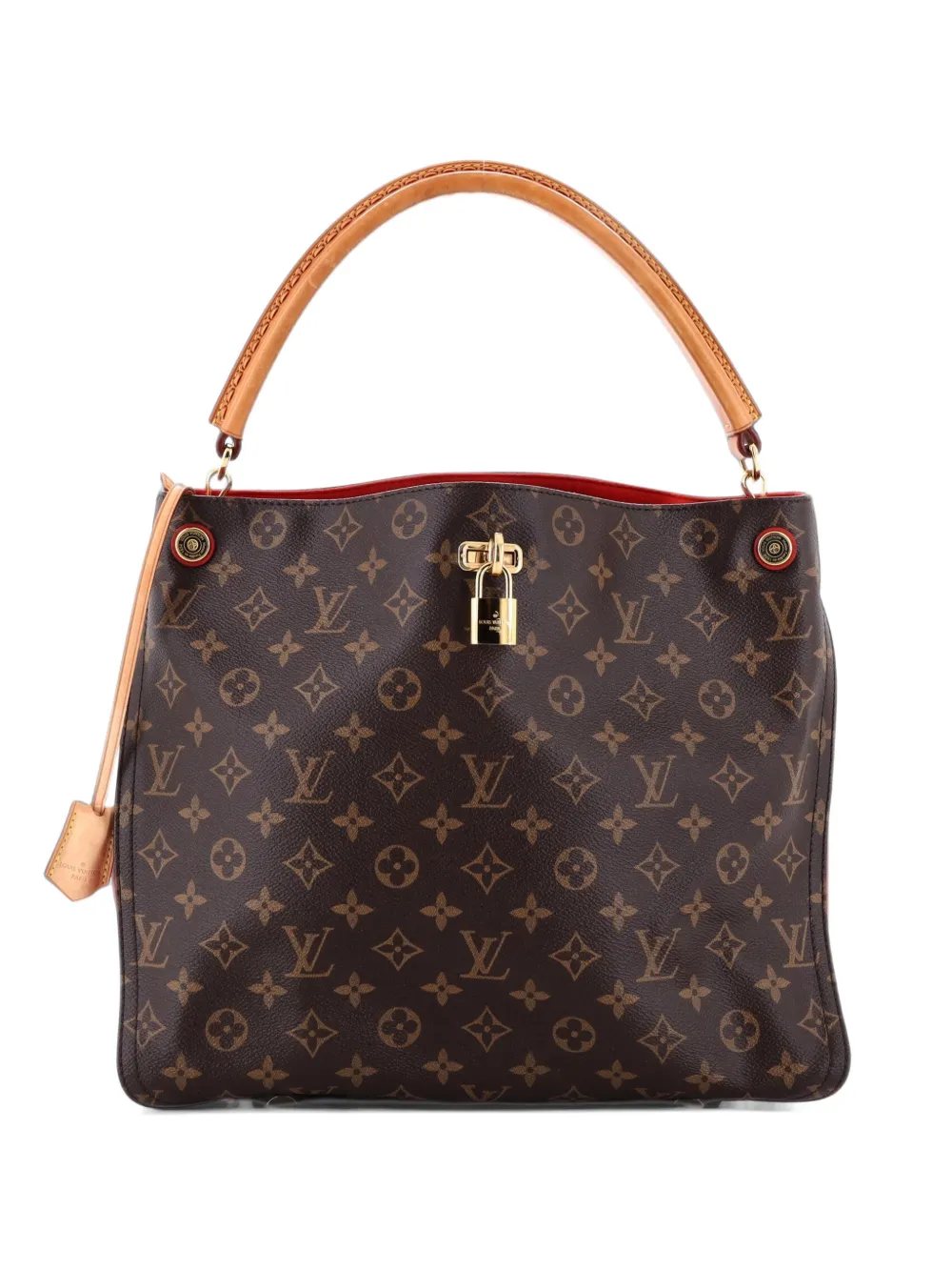 Louis Vuitton Pre-Owned Gaia Handbag Monogram Canvas and Exotics hobo bag in Brown