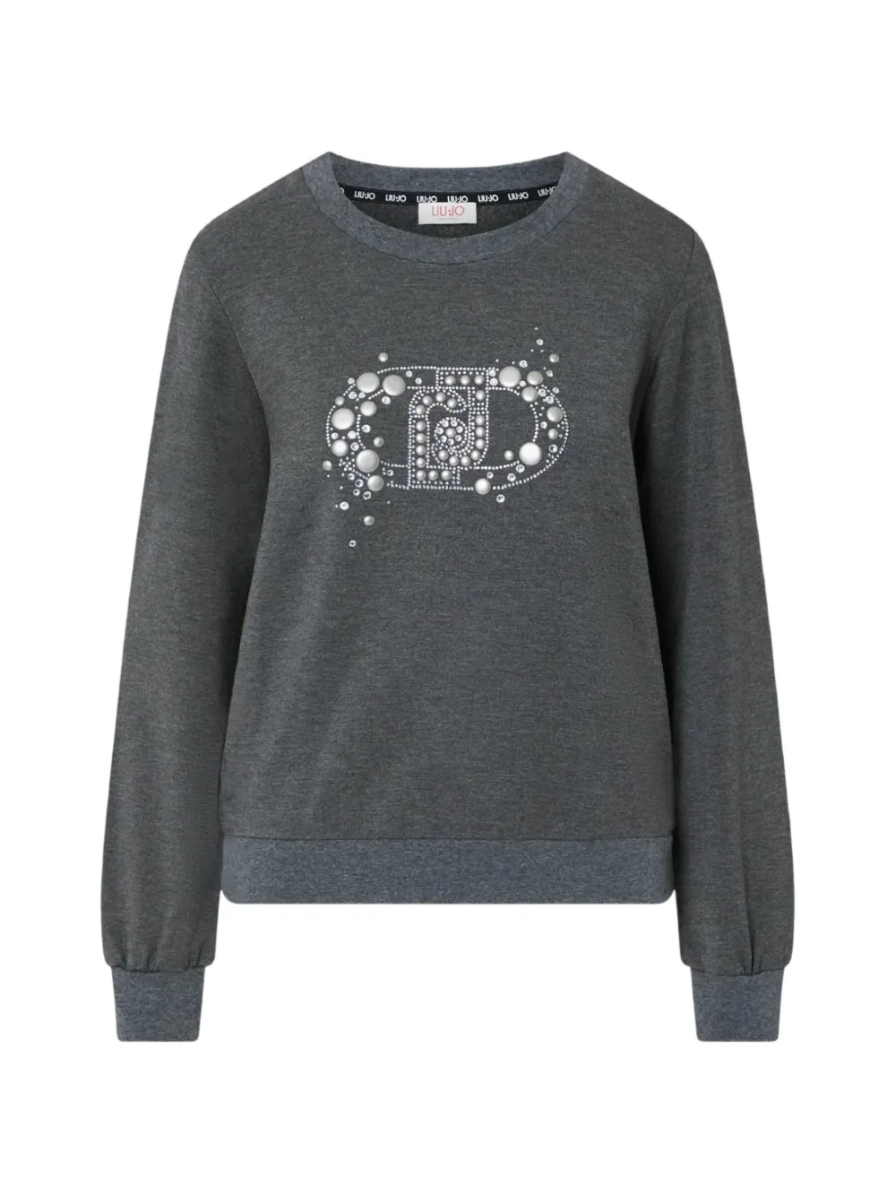 LIU JO embellished logo-print sweatshirt - Grau