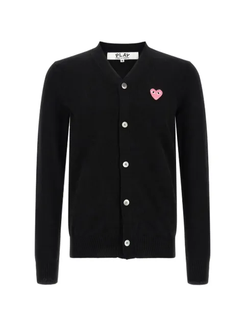 Comme Des Garçons Play heart-patch V-neck cardigan