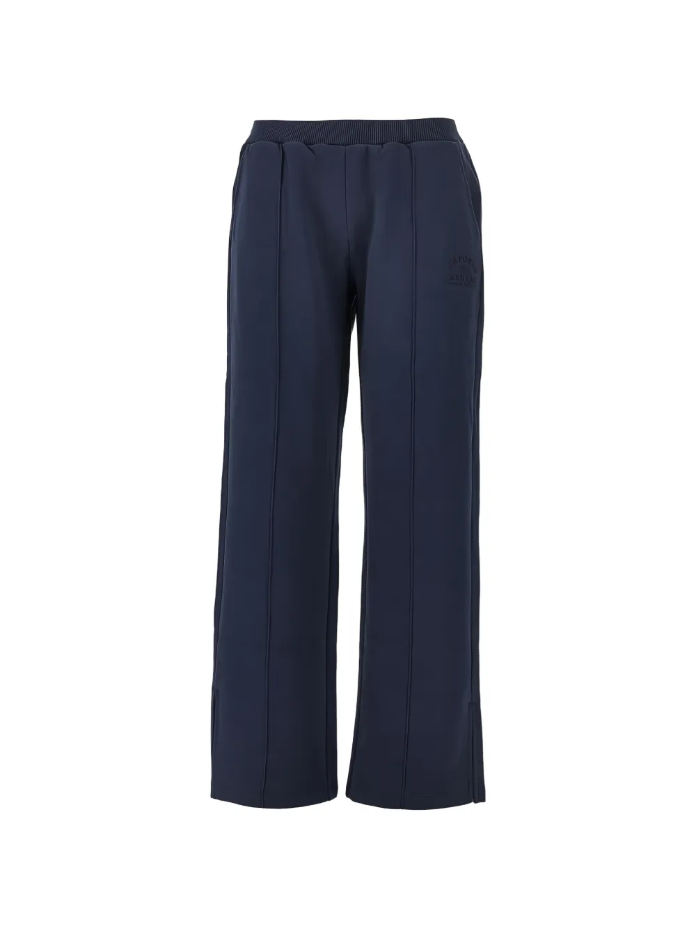 Emporio Armani logo-embroidered jersey track pants - Blau