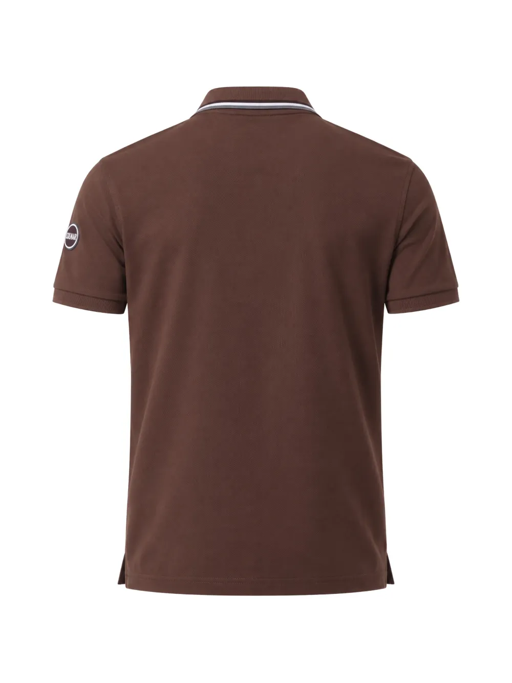 Colmar logo-patch tipped polo shirt Bruin