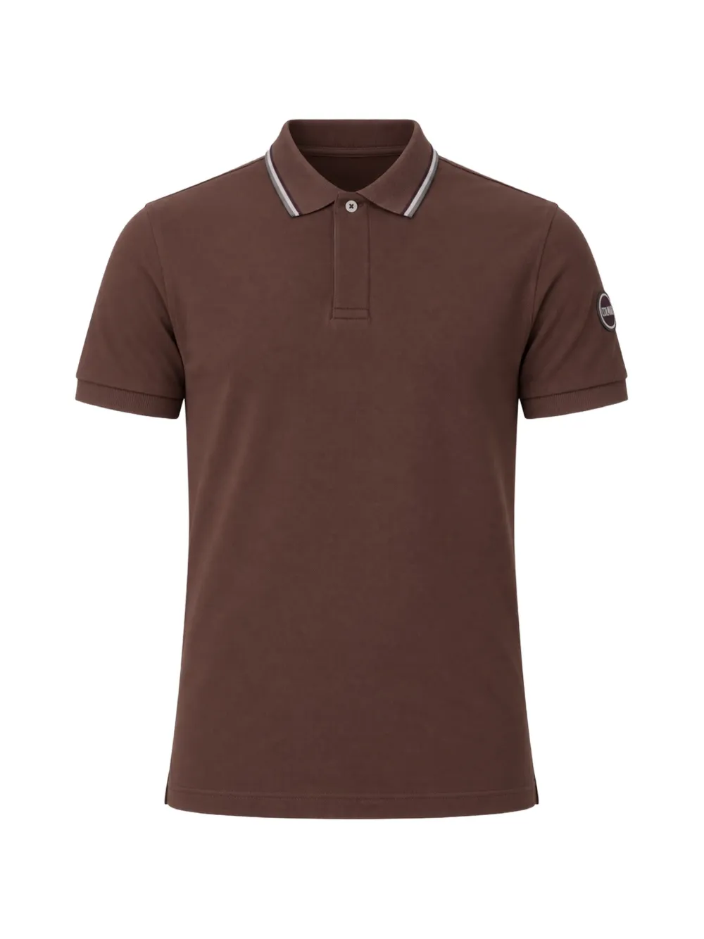 Colmar logo-patch tipped polo shirt Bruin