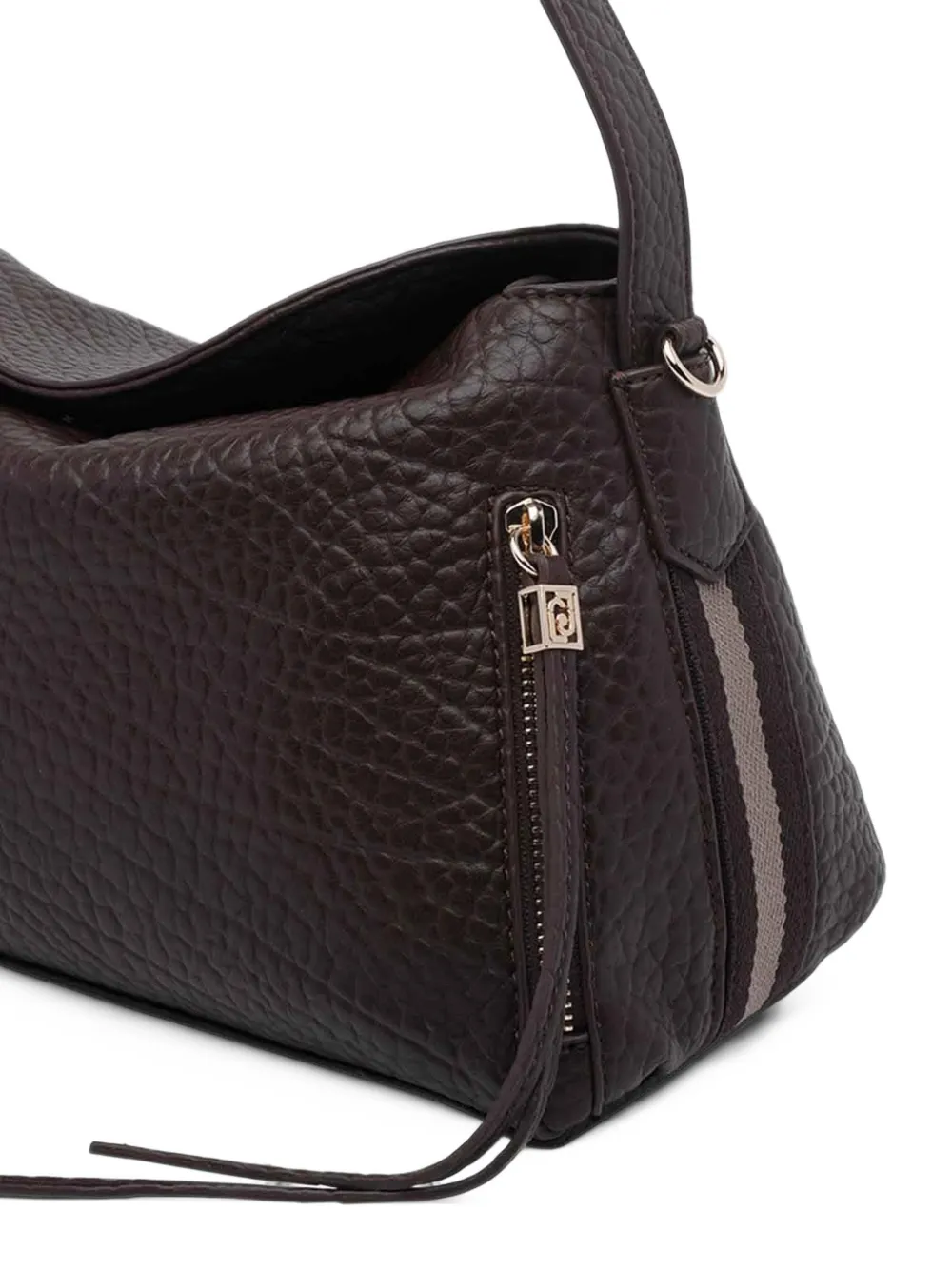 LIU JO pebbled-effect logo-plaque tote bag Rood