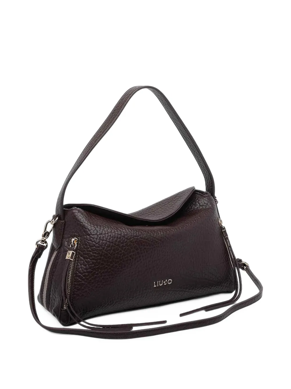 LIU JO pebbled-effect logo-plaque tote bag Rood