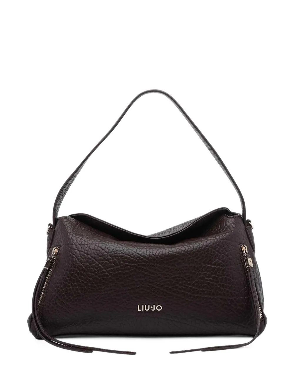 LIU JO pebbled-effect logo-plaque tote bag - Rosso