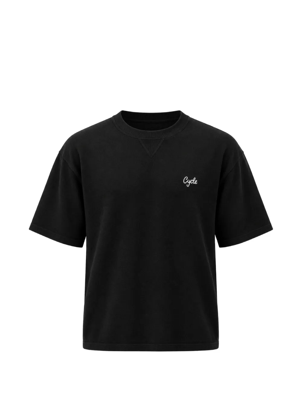 Cycle Gino logo-embroidered wool T-shirt - Schwarz