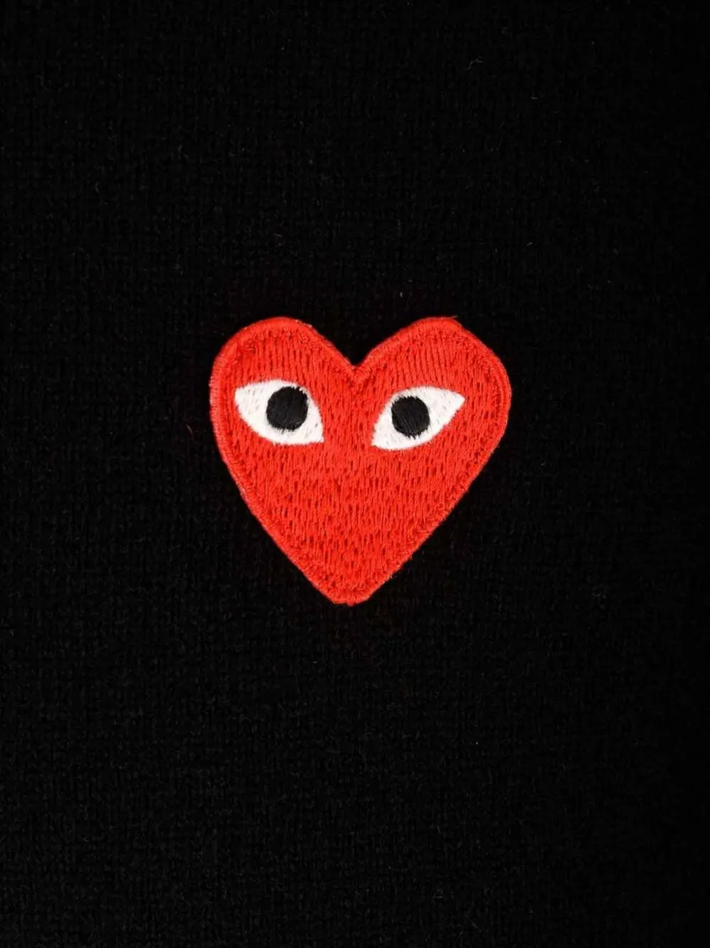 Comme Des Garçons Play heart-patch sweater Zwart