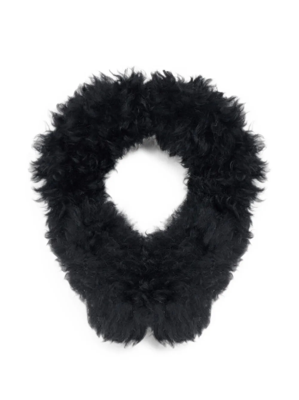 Yves Salomon shearling ear muffs - Nero