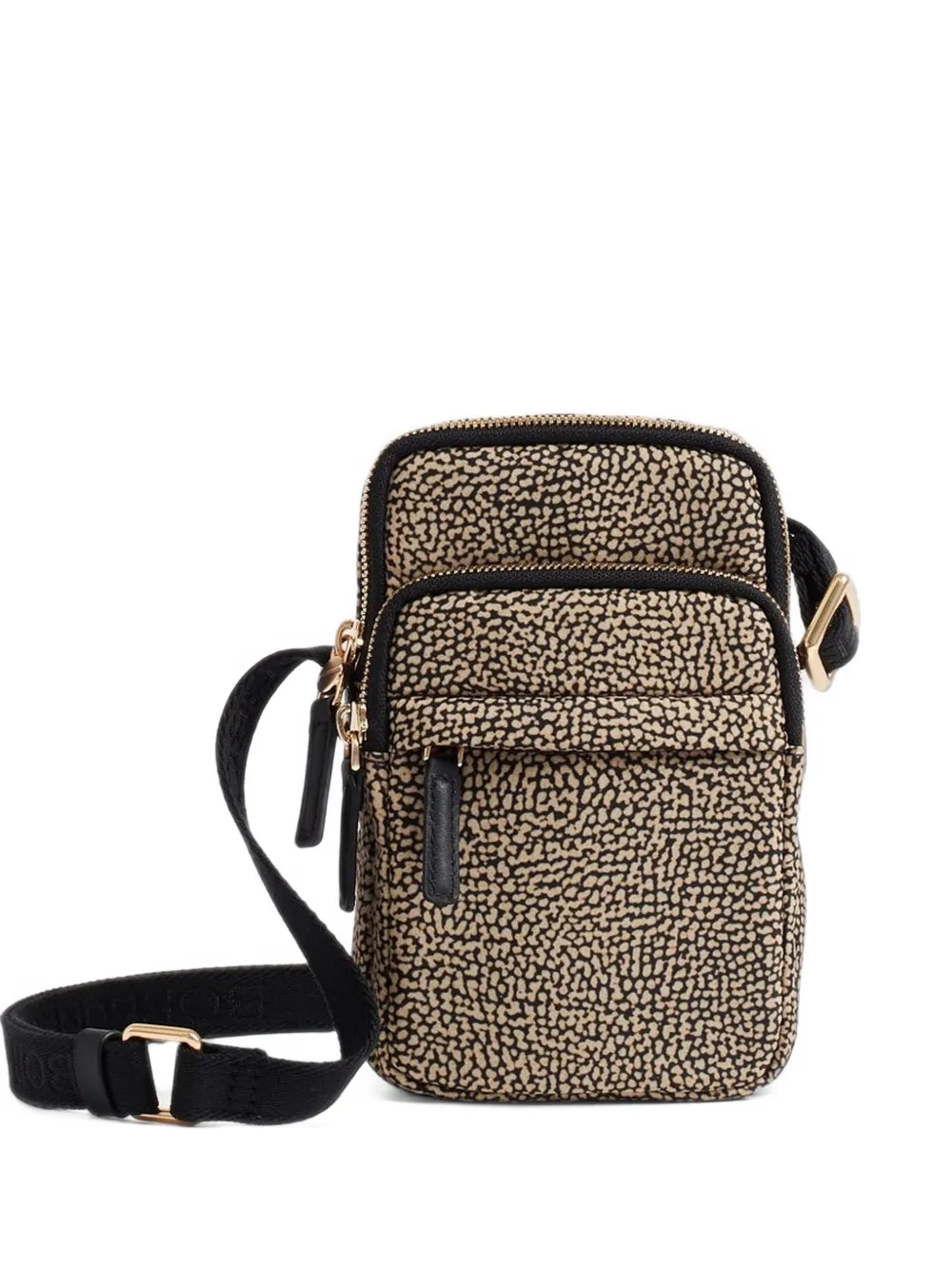 Borbonese O.P. print shoulder bag Bruin
